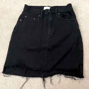 Black Denim mid thigh shirt